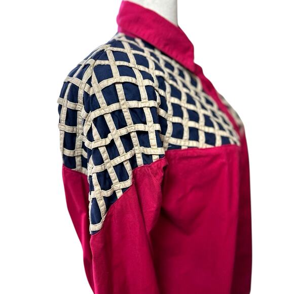Vtg 90s Ozark Mountain Cowgirl Western Big Yoke Hot Pink Southwestern Shirt 20W - Picture 5 of 12